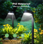6-Pack Solar Pathway Lights, Waterproof LED Driveway Lights