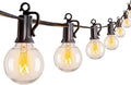 30ft Black Outdoor Edison String Lights, Weatherproof