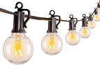 30ft Black Outdoor Edison String Lights, Weatherproof