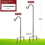 2-Pack 48" Garden Shepherd Hooks, Iron Plant Hangers