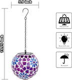 Mosaic Solar Hanging Lanterns, Classic Garden Decor