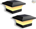 Solar Post Cap Lights 2-Pack, Waterproof LED
