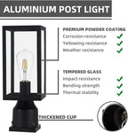 Outdoor Post Lighting Fixture, Black Weatherproof Post Light