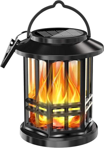 Solar Lanterns Outdoor Waterproof,Flickering Flame Landscape Lanterns ,Solar Powered Outdoor Hanging Lights Decor for Garden, Yard, Patio, Porch 1 Pack