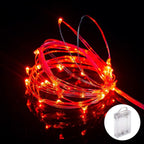 10ft Red String Lights for Backyard, Waterproof LED