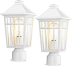 2-Pack Bright Solar Post Cap Lights for Deck, LED