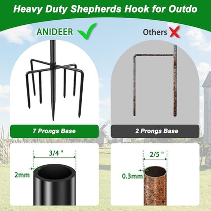 Heavy-Duty Shepherd's Hooks 2-Pack, 72" Garden