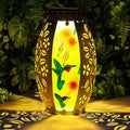 Hummingbird Solar Yard Lanterns, Rustic Waterproof LED
