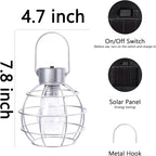 Courtyard Solar Hanging Lanterns 2-Pack, Elegant Porch Decor