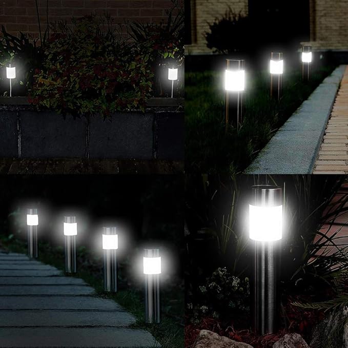 Solar Walkway Path Lights 6-Pack, Waterproof