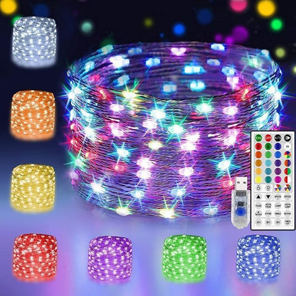 Christmas String Lights, 33ft Waterproof Twinkle Lights