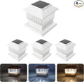 Solar Post Cap Lights 4-Pack, Waterproof LED