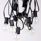 48ft Black Fairy String Lights, Waterproof Patio