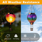 Metal Courtyard Solar Lanterns for Garden, Waterproof LED