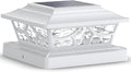 Solar Post Cap Lights, 4-Mode Warm White Waterproof