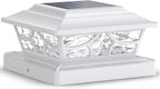 Solar Post Cap Lights, 4-Mode Warm White Waterproof