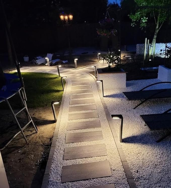 6 Pack Solar Pathway Lights, Dual Warm & Cool White Modes, Waterproof Outdoor Solar Path Lights for Garden, Lawn, Driveway & Walkway – Perfect for Backyard & Landscape Décor