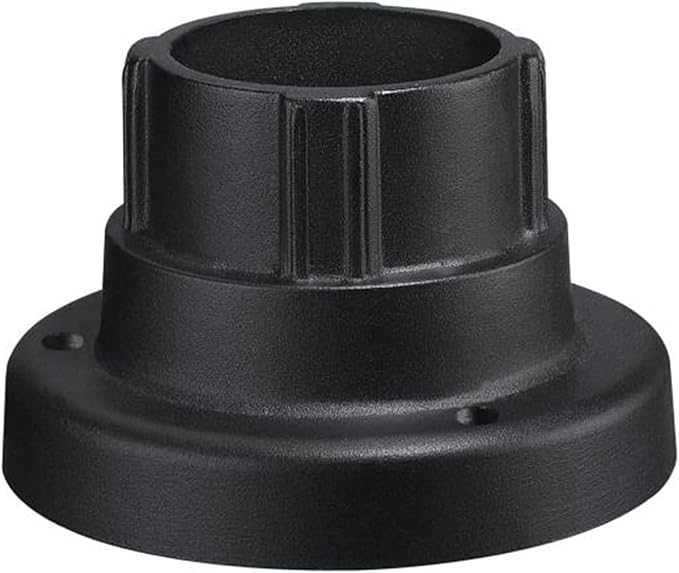 Ciata Mounting Base, Weather Resistant Indoor/Outdoor Aluminum Pedestal Mount for Stone Walls, Horizontal Surfaces, UL Listed, Wet Location use, 3 Inch Fitter Diameter in Textured Black Finish
