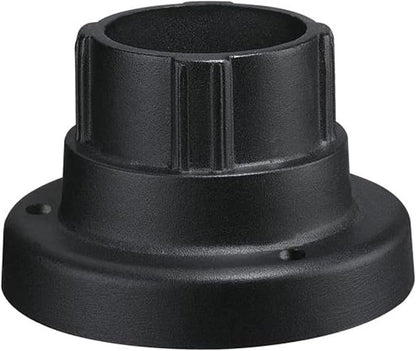 Ciata Mounting Base, Weather Resistant Indoor/Outdoor Aluminum Pedestal Mount for Stone Walls, Horizontal Surfaces, UL Listed, Wet Location use, 3 Inch Fitter Diameter in Textured Black Finish