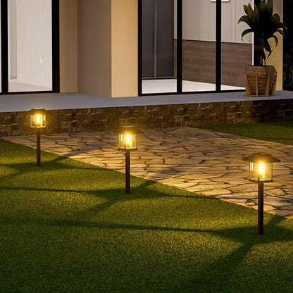 16-Pack Solar Lights Outdoor (Extra-Bright & Auto On/Off), Solar Powered Garden Lights, Outdoor Waterproof Solar Pathway Lights for Patio, Path, Yard, Landscape, Driveway, Walkway Decor (Warm White)