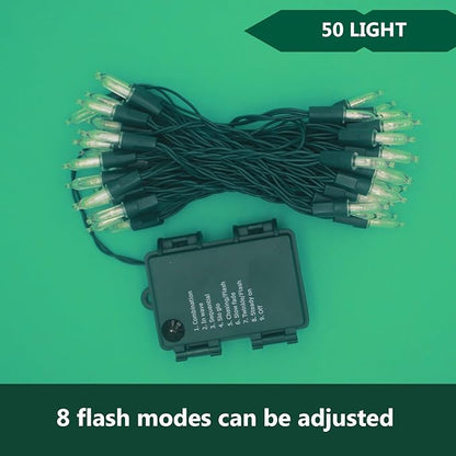 Christmas String Lights, 16ft Waterproof Twinkle Lights