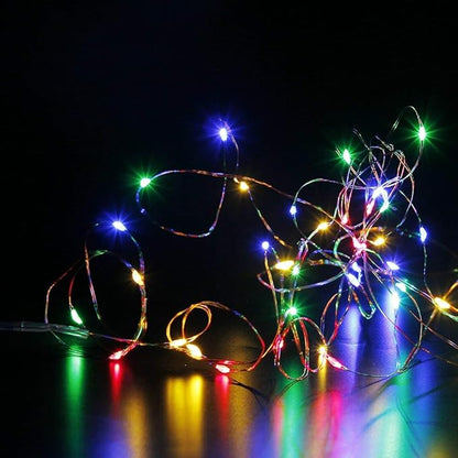 6-Pack 6ft Christmas LED String Lights, Waterproof Timer Lights
