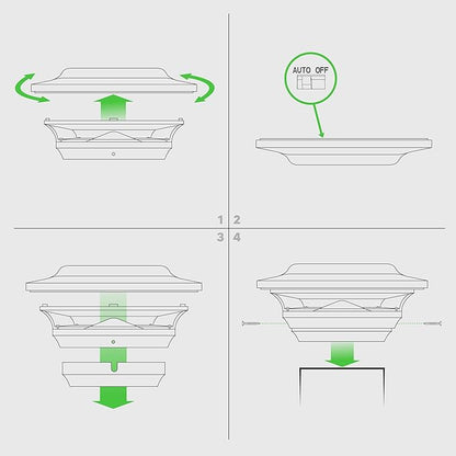 Classy Caps SL211W 4x4 Imperial Solar Post Cap, White–High-Performance LED Lights, Durable Cast Aluminum, Warm and Cool Light Modes, Fits 4"x4" or 3.5"x3.5" Posts, Ideal for Decks, Fences(Pack of 6)