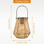 2-Pack Courtyard Solar Lanterns, Waterproof LED Patio Lights
