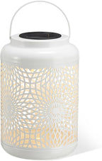 Backyard Solar Hanging Lanterns, Metal Outdoor Decor