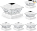 Solar Post Cap Lights 6-Pack, Waterproof LED