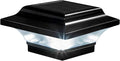 Black Solar Fence Post Caps, Yard LED