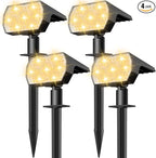 4-Pack Solar Spotlights, 56 LED Wall Lights