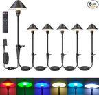 6-Pack Solar Pathway Lights, Waterproof LED Garden Lights