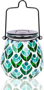 Mosaic Solar Porch Lanterns, Classic Waterproof LED