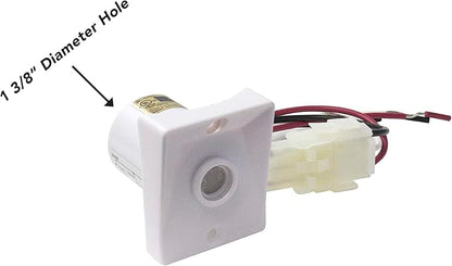 Solus Dusk-to-Dawn Sensor with Ezee Change Plug – Outdoor Photocell Sensor for 3" Lamp Posts – Auto On/Off – UL Listed – 120V – 5 Year Warranty, (White, Pack of 1)