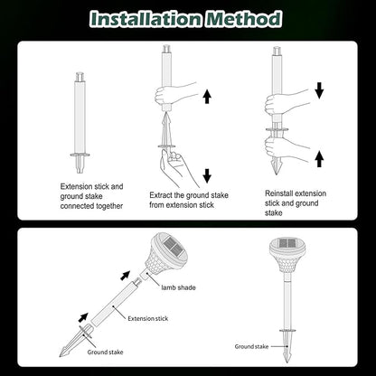 Solar Pathway Lights 12 Pack, Outdoor Solar Garden Yard Light RGB Color Changing+Warm White IP67 Waterproof, Solar Powered Garden Lights for Walkway Yard Backyard Lawn Landscape