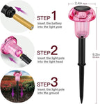 4-Pack Solar Pathway Lights, Waterproof LED Walkway Lights
