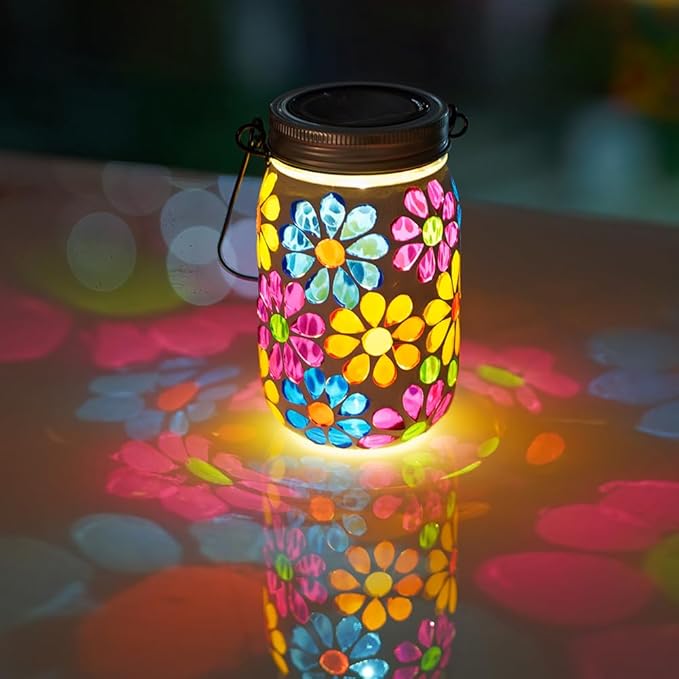 Flower Solar Lanterns, Waterproof LED Yard Lights