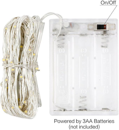 Outdoor String Lights, 10ft White Waterproof LED