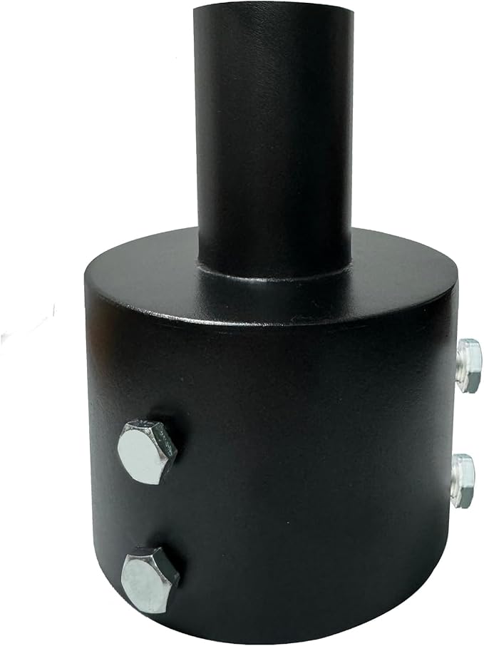 Tenon Slip Fitter Light Pole Adapter for 5 inch Round Pole, 2 3/8" Round Tenon Adapter for Mounting Bracket for Outdoor Shoebox Lighting Street Light Parking Lot Light