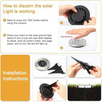 8-Pack Solar Ground Disk Lights, Warm White Waterproof LED
