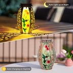 Hummingbird Solar Yard Lanterns, Rustic Waterproof LED