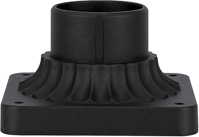 LIT-PaTH Outdoor Post Light Mounting Base, Pier Mount Base with Matte Black Finish, 2-Pack