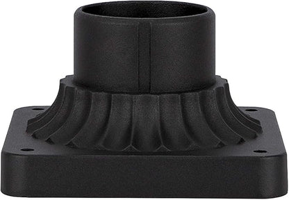LIT-PaTH Outdoor Post Light Mounting Base, Pier Mount Base with Matte Black Finish, 2-Pack