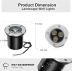 In-Ground Solar Lights, Flat LED Landscape