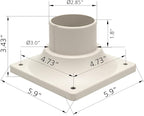 White Fence Post Cap Lights, Solar LED