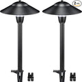 2-Pack Solar Pathway Lights, IP65 Waterproof LED Walkway Lights