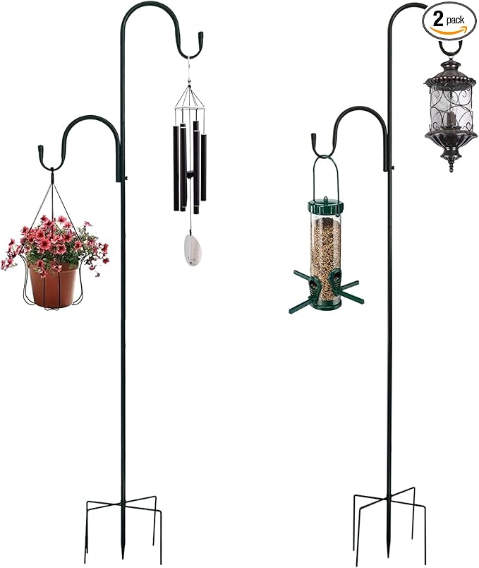 Heavy-Duty Shepherd's Hooks 2-Pack, 78" Garden