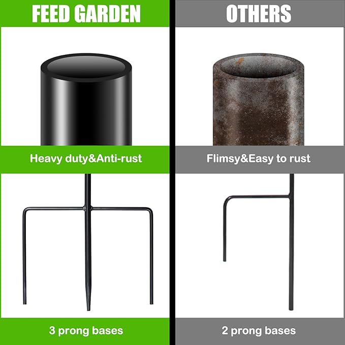 4-Pack 32" Shepherd's Hooks, Heavy-Duty Garden Stakes