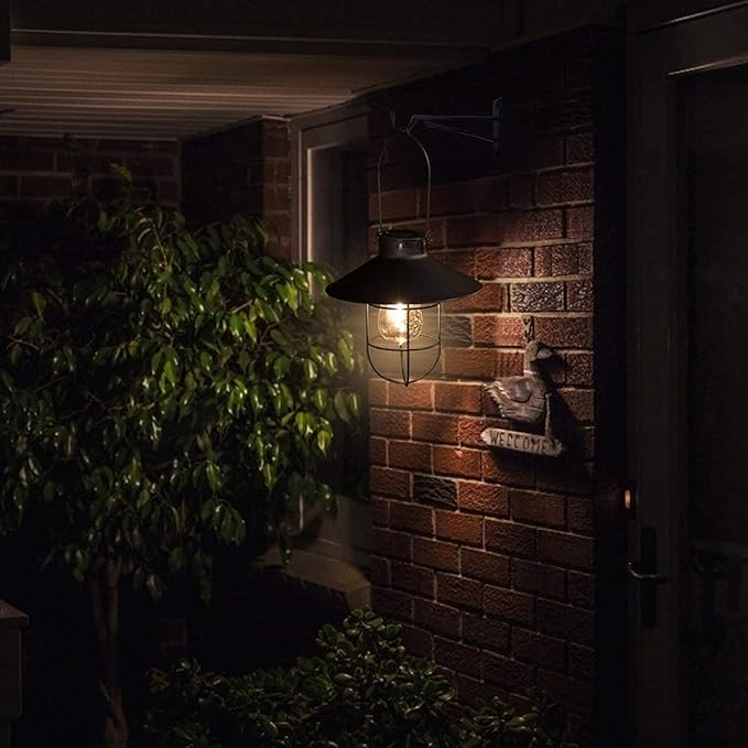 Solar Courtyard Lanterns, Outdoor Hanging LED Decor